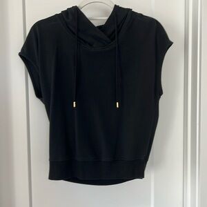 Sundays by we are Sundays black sleeveless hoodie with drawstrings size xs